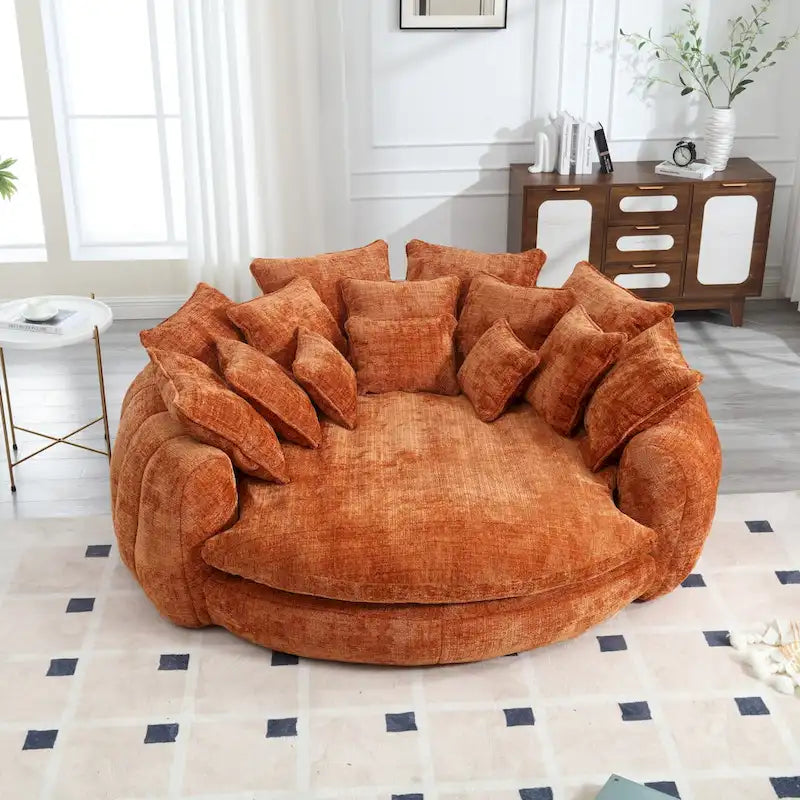 Confortável sofá-cama duplo Loaf, sofá-cama extragrande com apoios de braços