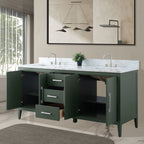 Mobile bagno Vanity Art 72 con doppio lavabo e piano in marmo composito