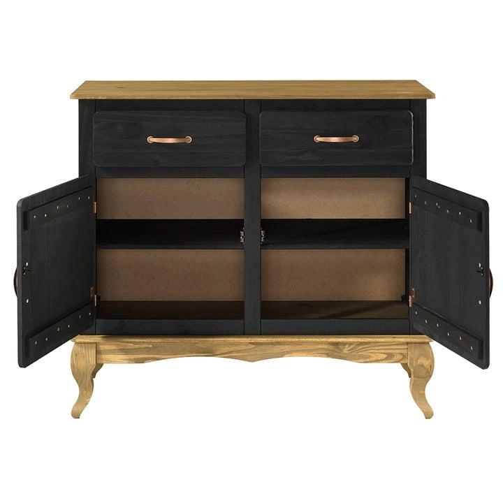 Grünes Buffet-Sideboard aus Holz