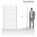 3-Panel Room Divider Screen with Geometric Pattern ?C Black Galvanized Steel