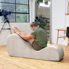 Elegantní lenoška Avana na jógu - vyrobeno v USA - skvělá na protahování, relaxaci, cvičení a další aktivity, 60D x 18W x 26H palců, světle šedá
