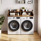 2-stufige Waschmaschinen- und Trockner-Arbeitsplatte mit Ablage oder Schubladen, Wäsche-Arbeitsplattenabdeckung mit rutschfester Unterlage, 54 x 27,5 Wäscheauflage zum Wäschefalten