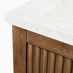 Mobile bagno Vanity Art 72 con doppio lavabo e piano in marmo composito