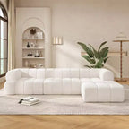 Divano componibile moderno a L Christopher Knight Home Keri 122 in schiuma ad alta densità con schienale basso