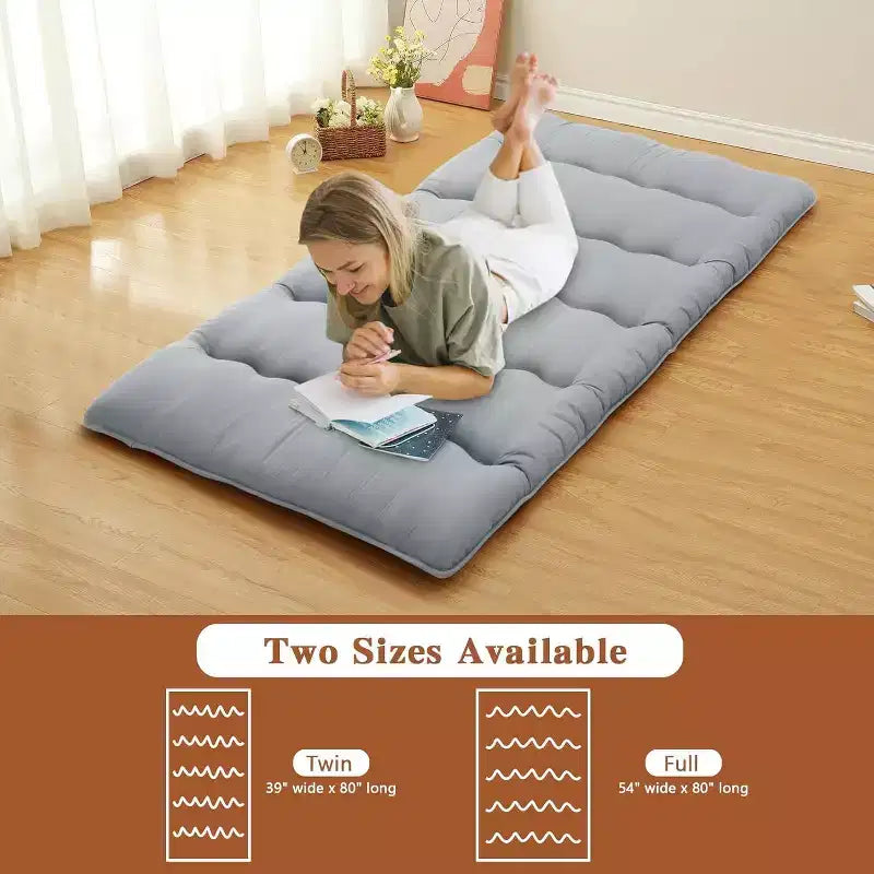 Japonská futonová matrace, skládací podložka na spaní na podlaze, tatami podložka do domácnosti, kempingová matrace