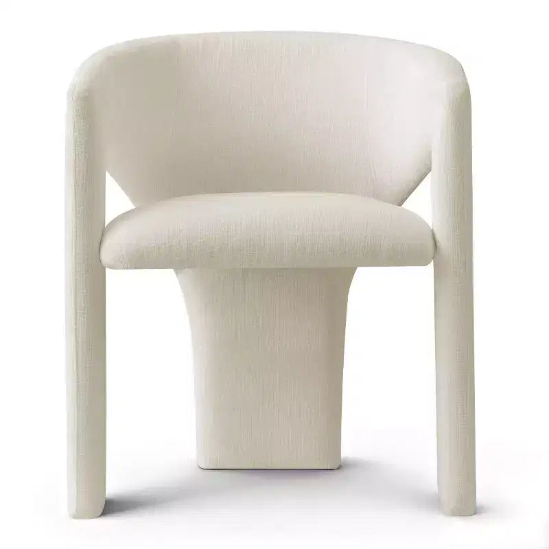 Set da pranzo compatto per 2 persone, sedie imbottite beige, tavolo da pranzo rotondo con piedistallo, arredo moderno compatto per cucina - Panipeachy