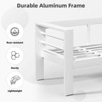 AECOJOY 7-delige aluminium tuinmeubelset voor buiten, loungeset