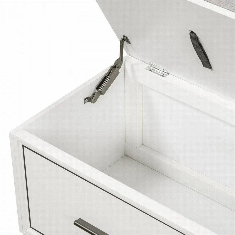 Schuhbank mit abnehmbarem Kissen und verborgenem Stauraum für Ordnung im Eingangsbereich und Wohnzimmer