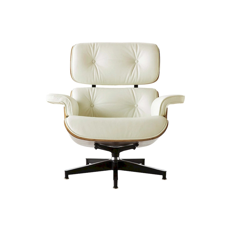 Moderner Ledersessel im Mid-Century-Stil, Relaxsessel mit Armlehnen und Liegefunktion
