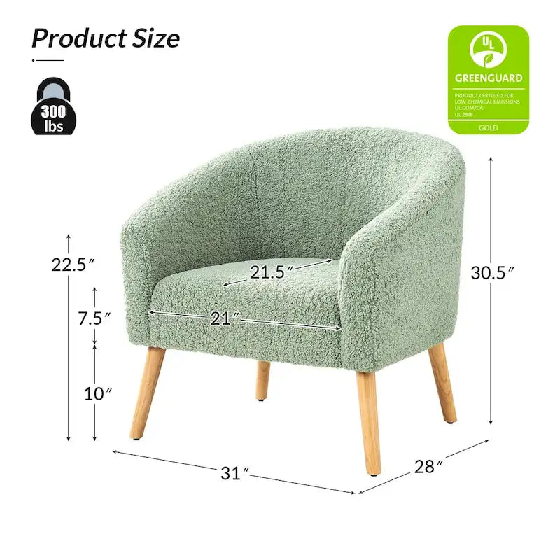 Nowoczesny fotel boucle Sheila 30 W z nogami z litego drewna, zestaw 2 szt., HULALA HOME