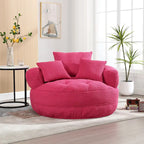 Runder Lazy-Sofa-Sessel -C Weiß/Blau/Grau/Gelb/Orange/Rosarot/Marineblau/Grün, Einzel- und Zweisitzer
