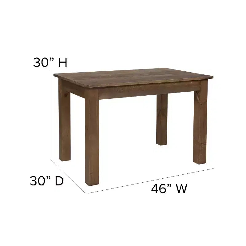 Prostokątny stół do jadalni Flash Furniture 46 x 30 z litej sosny