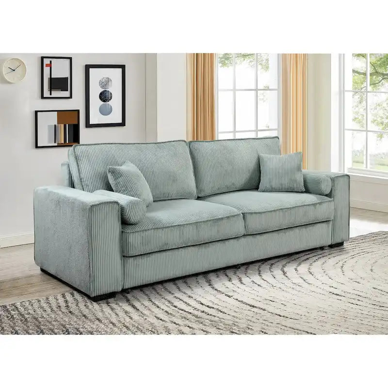 Großes Schlafsofa von Roomfitters mit Stauraum, modernes 3-Sitzer-Sofa, gepolsterte Rückenlehne für kleine Räume