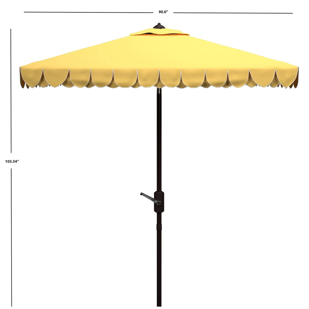 Parasol extérieur SAFAVIEH Kjerstin avec volant, 9 pieds, double toit