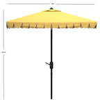 Parasol extérieur SAFAVIEH Kjerstin avec volant, 9 pieds, double toit
