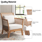Poltrona decorativa in rattan Tatum