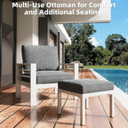 AECOJOY 7-delige aluminium tuinmeubelset voor buiten, loungeset