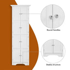 Meuble de rangement d’angle haut avec 8 portes et 4 étagères