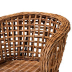 Set di 2 sedie da pranzo bali & pari Mario in legno di teak e rattan, finitura marrone naturale, in stile bohémien moderno