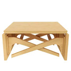 2-in-1-salontafel, uitschuifbare eettafel, tafel met verstelbare hoogte voor thuis en kantoor, ruimtebesparend - ModernLuxe
