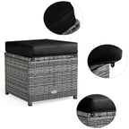 Costway 7-teiliges Dining-Set aus Polyrattan für die Terrasse mit Ecksofa, Couch und Hocker – Details anzeigen
