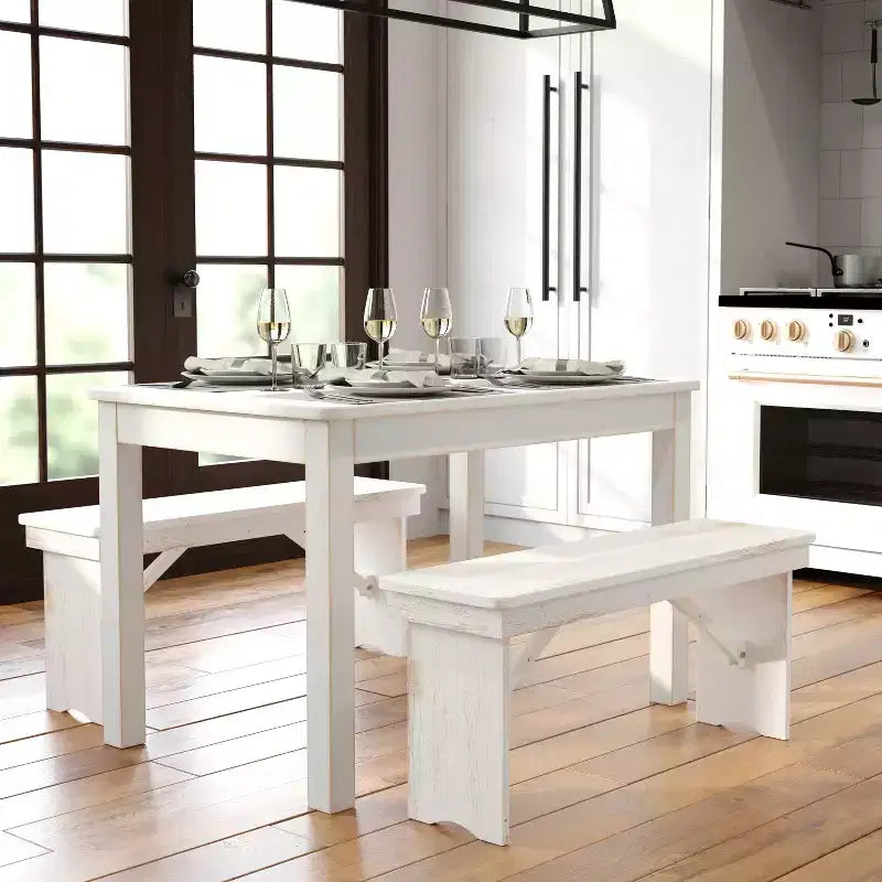 Prostokątny stół do jadalni Flash Furniture 46 x 30 z litej sosny