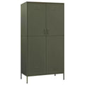 vidaXL Kleiderschrank olivgrün 89,9 x 50 x 180,1 cm aus Stahl
