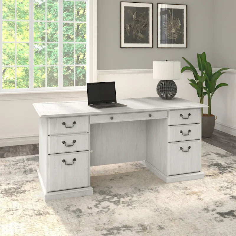 Bush Furniture Saratoga directiebureau met laden en opbergruimte