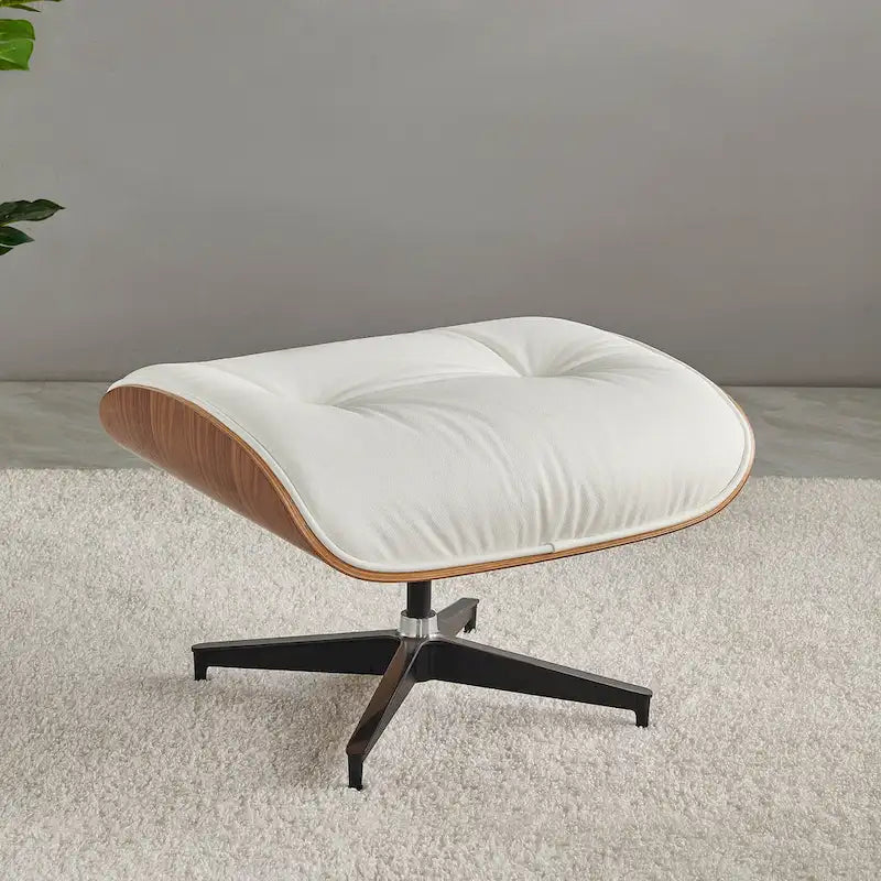 Moderner Ledersessel im Mid-Century-Stil, Relaxsessel mit Armlehnen und Liegefunktion