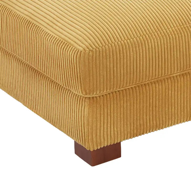 Nowoczesna duża pufa akcentowa z tkaniny sztruksowej