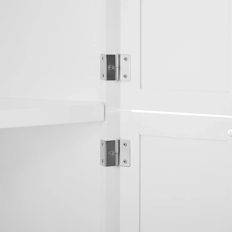 Meuble de rangement d’angle haut avec 8 portes et 4 étagères