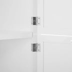 Meuble de rangement d’angle haut avec 8 portes et 4 étagères