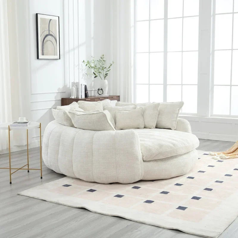 Confortável sofá-cama duplo Loaf, sofá-cama extragrande com apoios de braços