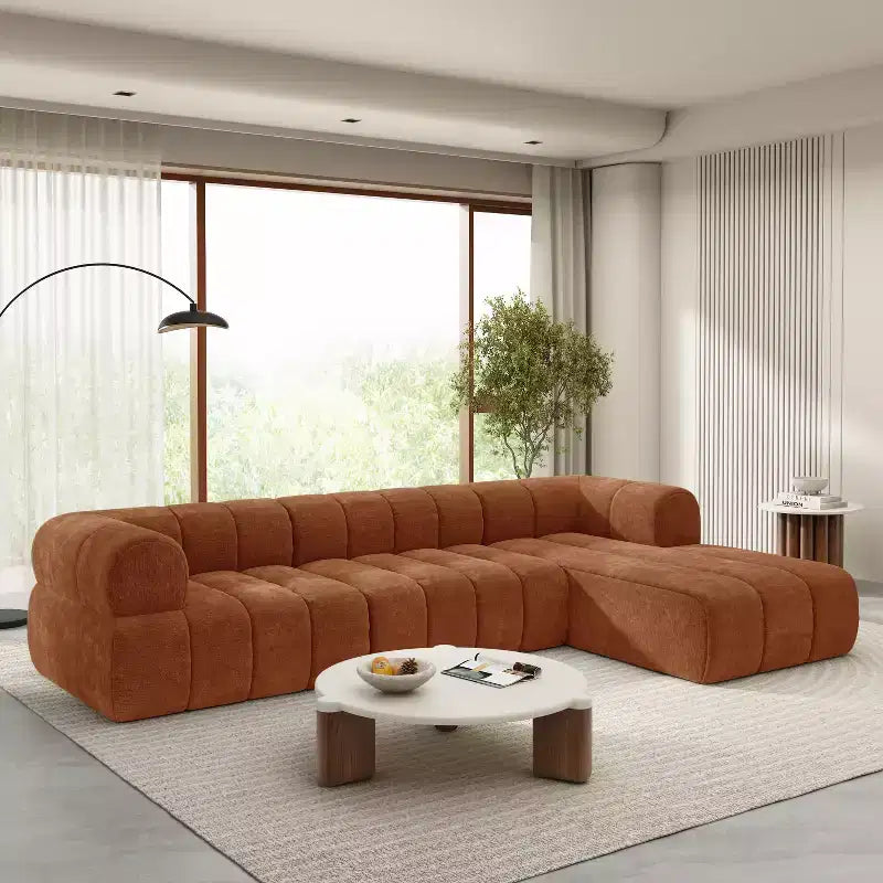 Divano componibile moderno a L Christopher Knight Home Keri 122 in schiuma ad alta densità con schienale basso