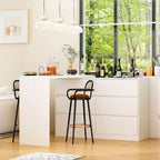 Drehbares/ausziehbares Smart-Buffet-Sideboard mit 6 Schubladen, verlängerter Tischplatte, rutschfester Matte, drehbarem Esstisch und Kücheninsel-Speisekammer