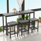 Bistrotisch-Set mit 3 Hockern