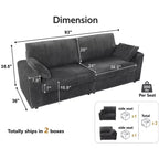 Modulares Cord-Sofaelement von Dyonery mit abnehmbaren, waschbaren Bezügen