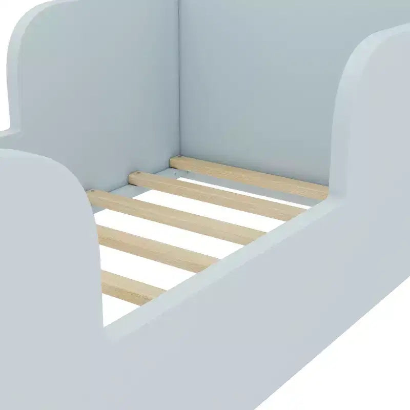 Lit au sol en forme d’ours Okak pour enfants de 3 à 6 ans, cadre de lit pour tout-petit avec barrière de sécurité, joli lit pour enfants en forme d’animal