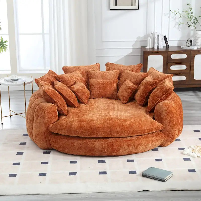 Confortável sofá-cama duplo Loaf, sofá-cama extragrande com apoios de braços