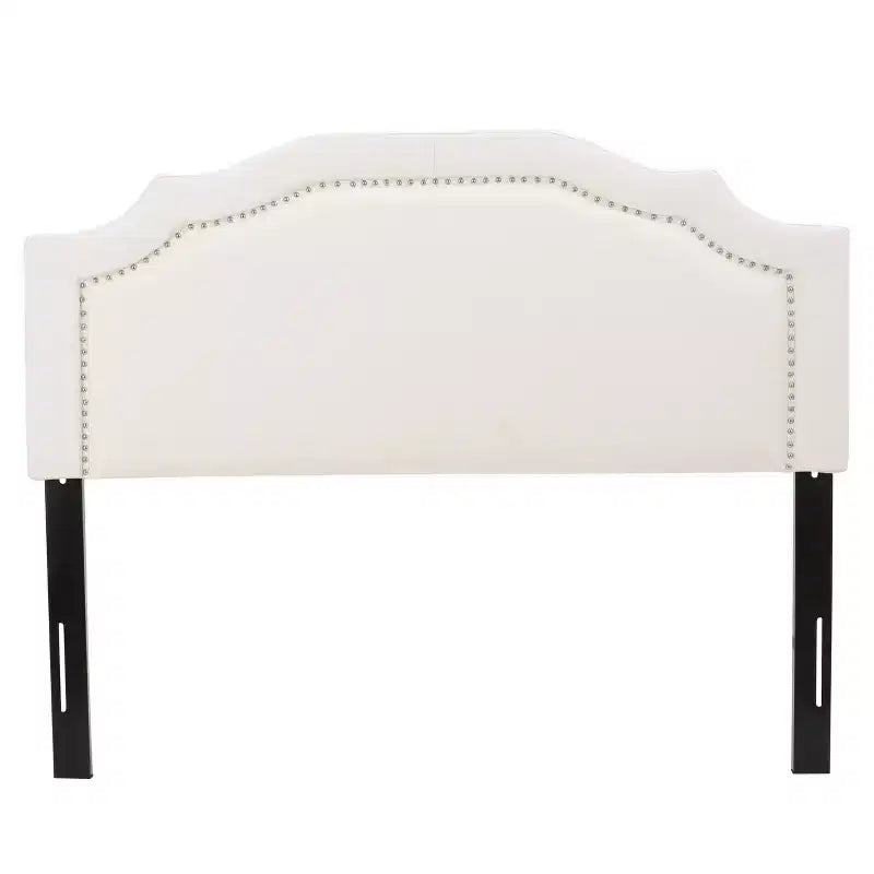 Cabeceira contemporânea estofada em tecido, biselada, para cama de casal/queen-size