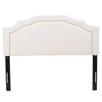 Cabeceira contemporânea estofada em tecido, biselada, para cama de casal/queen-size