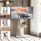 TV stolek pro televizory 32-75, mobilní TV vozík s nastavitelnou výškou, zásuvkou a kolečky do obývacího pokoje, ložnice nebo kanceláře -ModernLuxe