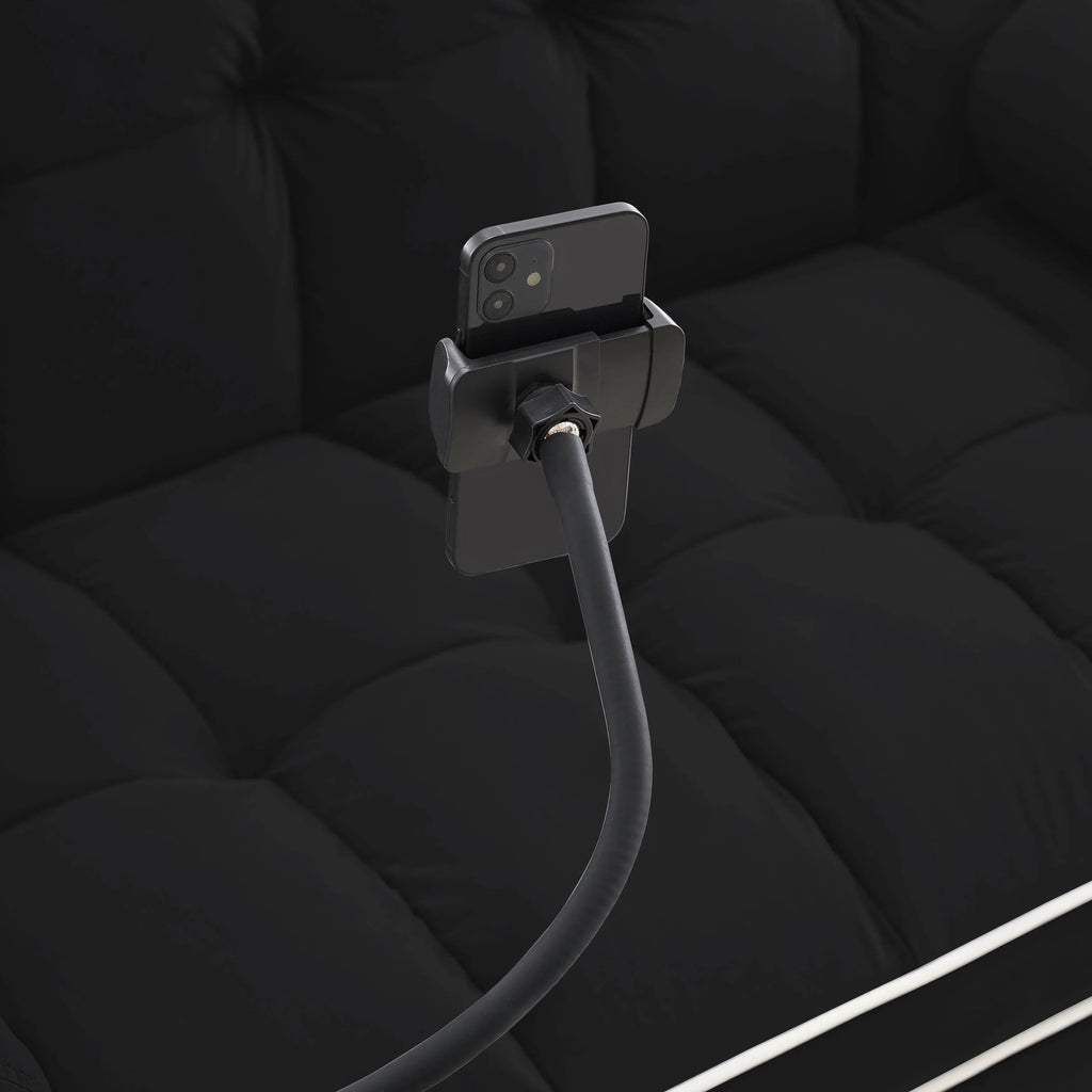 Sofá-Cama Convertível de Veludo para 2 Pessoas, com 55', Cama Extensível, Encosto Reclinável Ajustável, Bolsos Laterais e Suporte para Telemóvel
