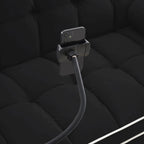 Sofá-Cama Convertível de Veludo para 2 Pessoas, com 55', Cama Extensível, Encosto Reclinável Ajustável, Bolsos Laterais e Suporte para Telemóvel