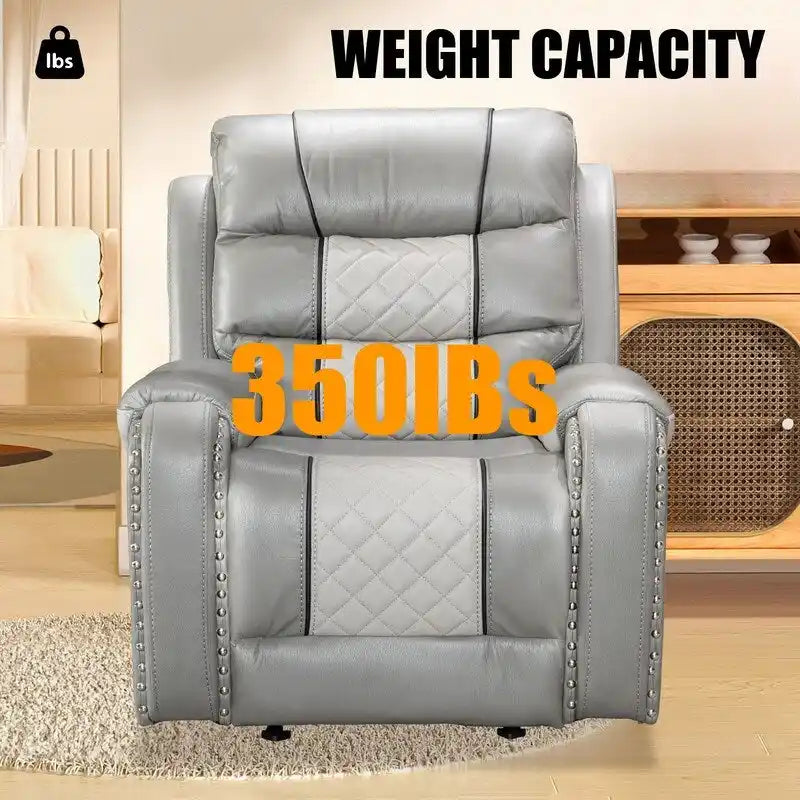 Fauteuil inclinable grand format en similicuir, design américain, pour le salon