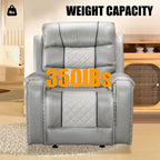 Fauteuil inclinable grand format en similicuir, design américain, pour le salon