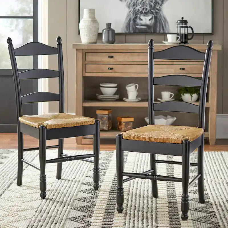 Simple Living Jessie eetkamerstoelen met ladderleuning (set van 2)