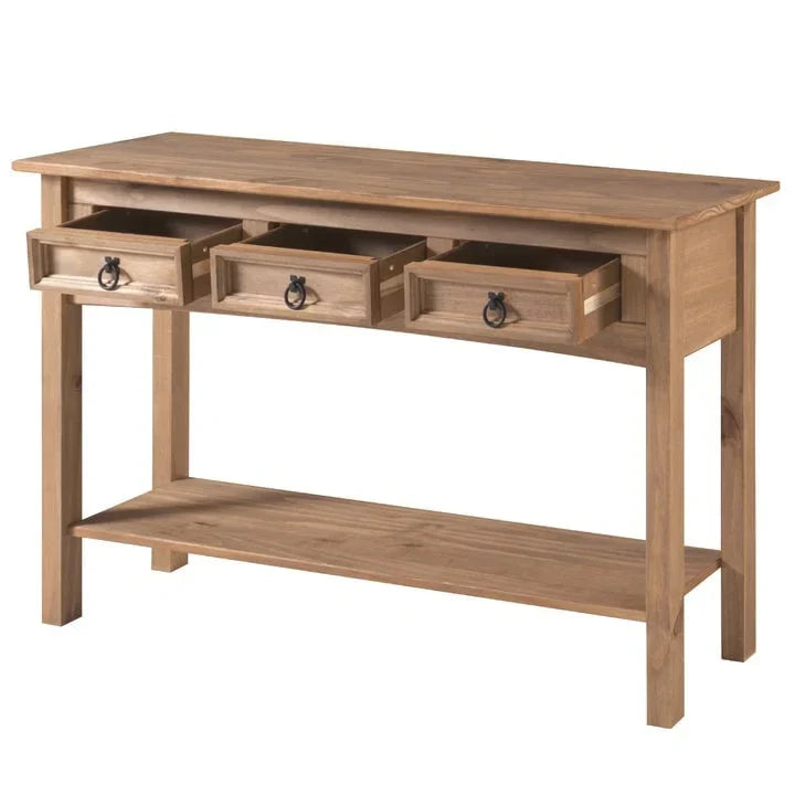 Holzkonsolentisch für den Flur mit 3 Schubladen Corona | Furniture Dash – N/A