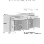 Set da 3 pezzi Tara di credenza e dispensa effetto usurato - Crosley