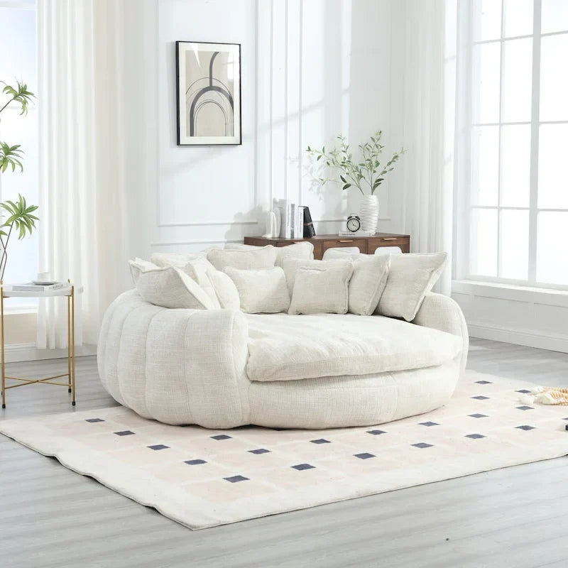 Confortável sofá-cama duplo Loaf, sofá-cama extragrande com apoios de braços